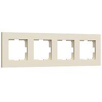 Рамка универсальная Werkel Slab 4-м. айвори матовый картинка